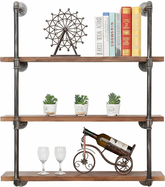Industrial Wall Mounted Iron Floating Pipe - Image 8