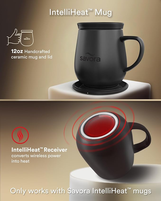 12oz IntelliHeat™ Coffee Mug | Barista’s Choice | Exclusive Wireless SmartSense - Image 4