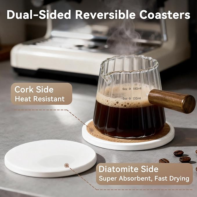 Glass Measuring Cup 6OZ, Espresso Accessories, Expresso Shots Cup, Espresso - Image 3