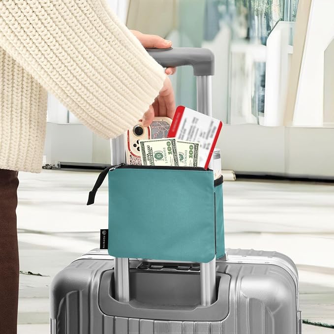 DOMIKING Dark Teal Travel Luggage Cup Holder - Image 4