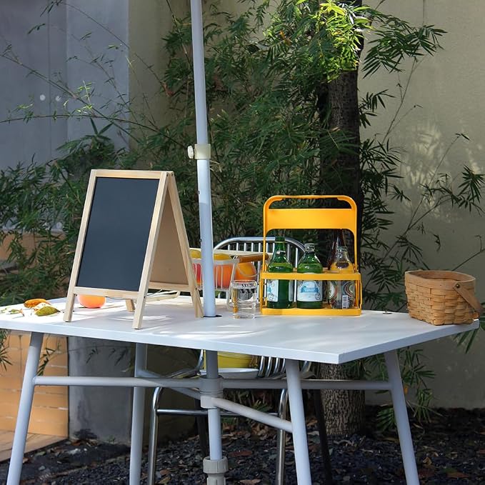 Wooden Freestanding A Frame Non Magnetic Chalkboard and Magnetic Dry Erase - Image 7