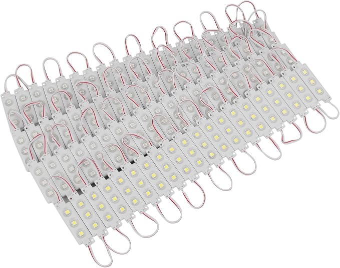 Q QINGCHEN 200 PCS 5050 SMD DC12V Injection 3 LED Module White 0.72W Waterproof - Image 3