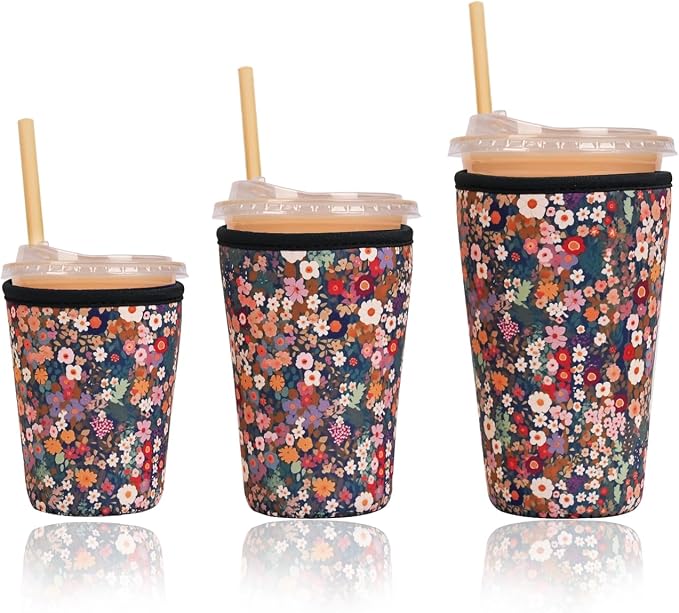 Reusable Insulated Sleeve for Iced Coffee Cup, Beverage Holder for Iced Coffee by Unknown
