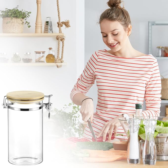 QWORK Clear Borosilicate Glass Storage Jar - Image 8