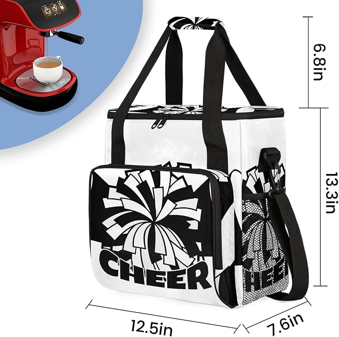 Cheerleading Coffee Maker Carring Bag, Large Insulated Storage Organizer Case - Image 2
