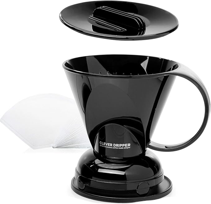 Clever Coffee Dripper and Filters, Large 18 oz| Barista's Choice| Safe BPA Free by Clever