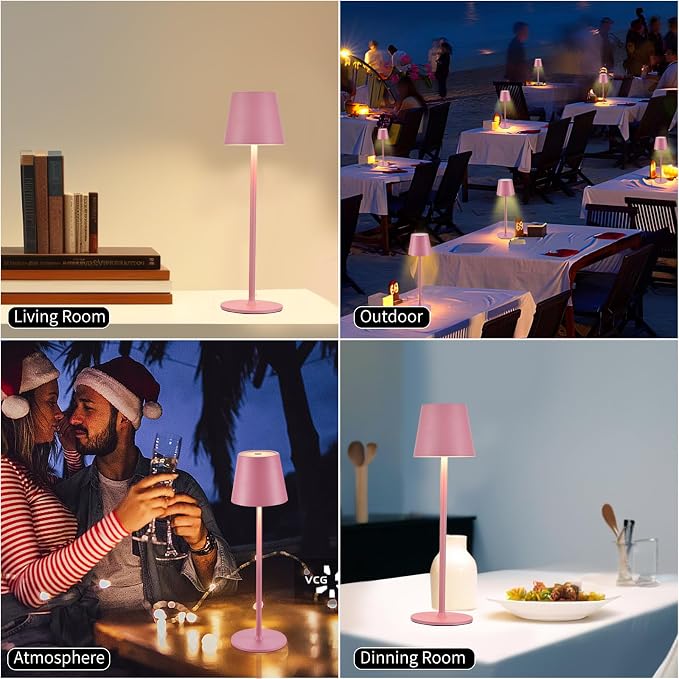 BGFHome Cordless Table Lamp LED Desk lamp, 5000mAh Rechargeable Touch Night - Image 6