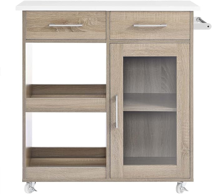 Modway Culinary Rolling Kitchen Cart - Image 4