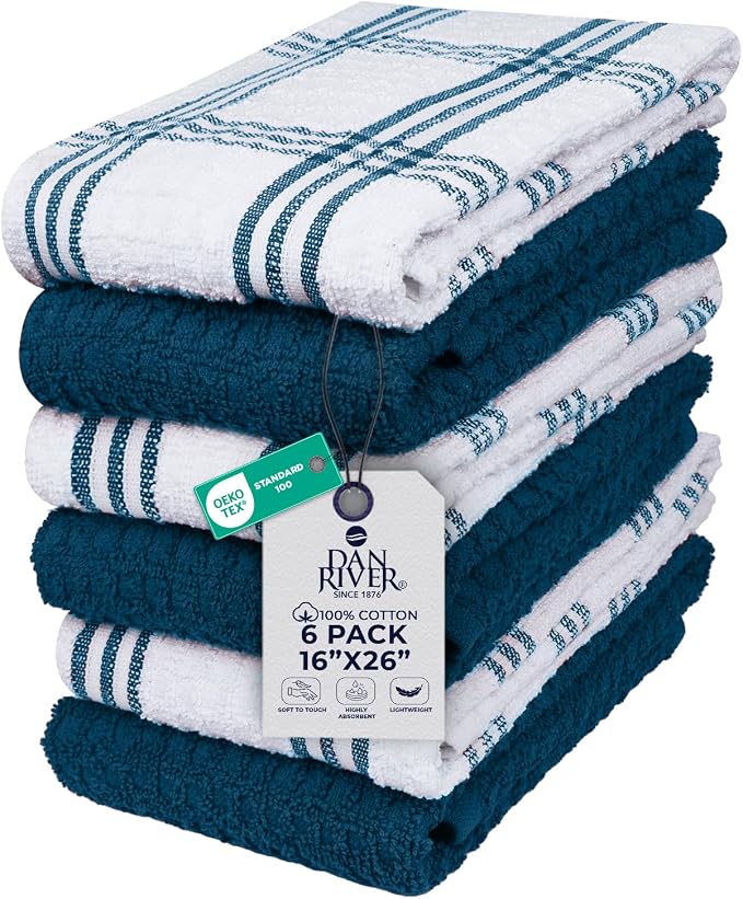 DAN RIVER Premium Blue Opal Kitchen Towels by DanRiver