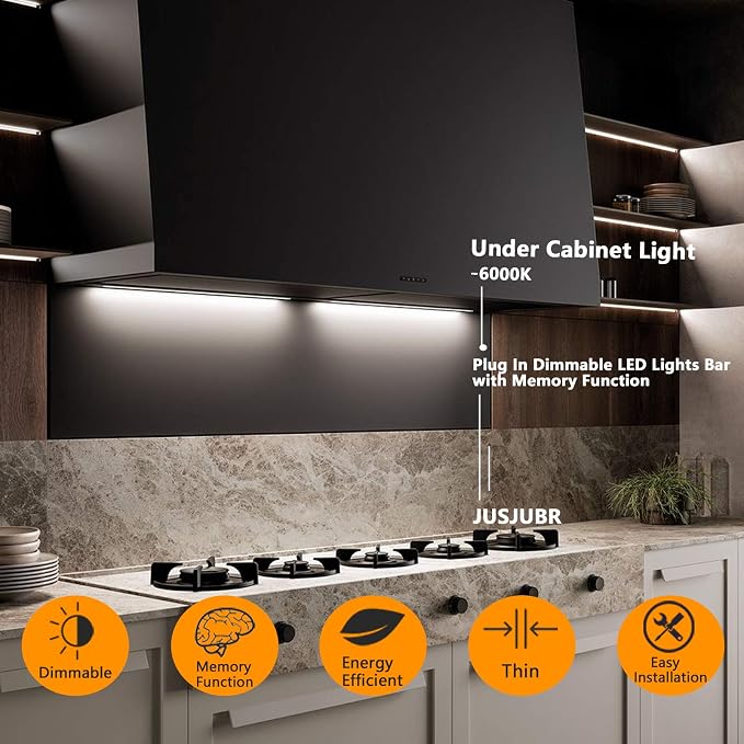 Under Cabinet Light, 12 Inch Plug in LED Closet Light - Image 2