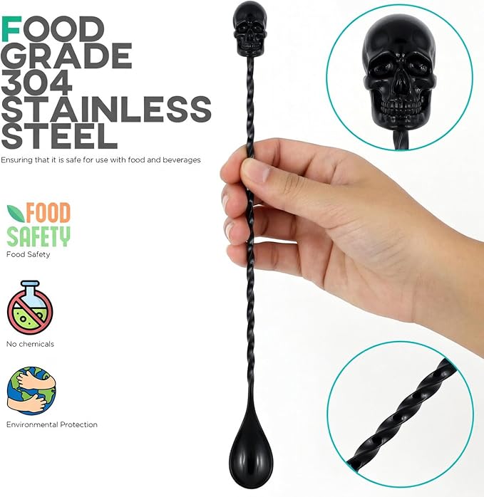 Homestia 12-Inch Stainless Steel Cocktail Spoon - Image 3