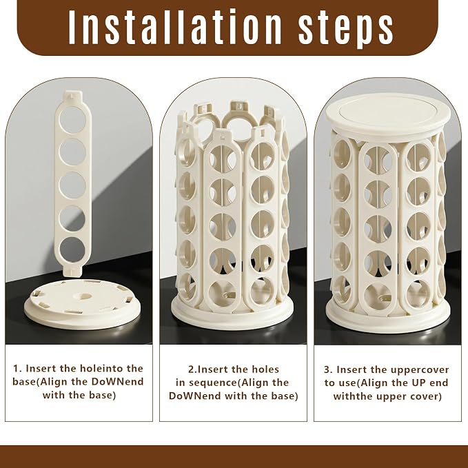 K Cup Holder, Coffee Pod Storage Carousel Holder Organizer Compatible - Image 8
