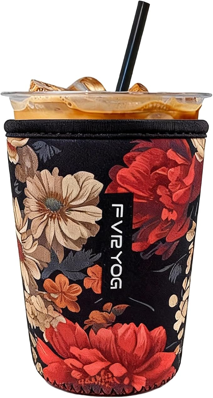 Reusable Insulated Neoprene Iced Coffee Sleeves by Fvryog