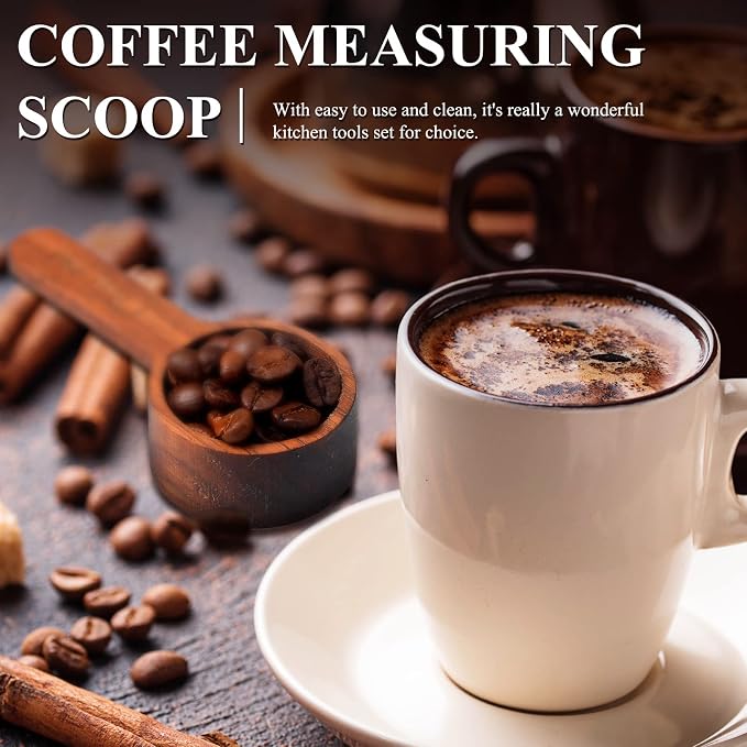 Skyley 4 Pcs Coffee Wooden Scoop - Image 6