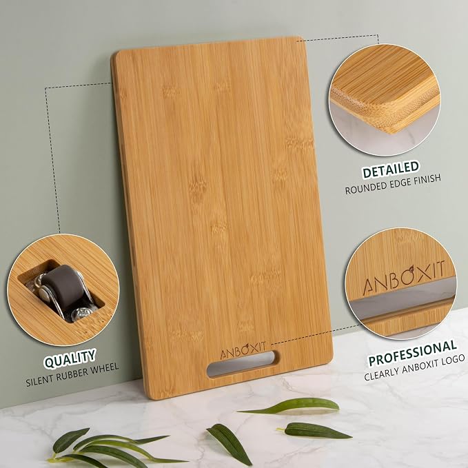 ANBOXIT Bamboo Appliance Slider, Sliding Tray - Image 3