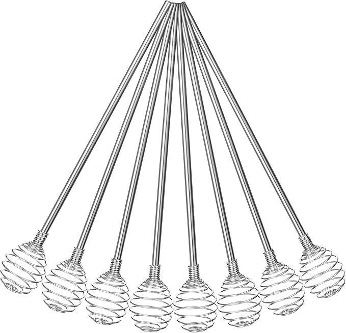 8 Pieces Coffee Stir Sticks, Stainless Steel Specialty Spoons Spherical Mixing by Patelai
