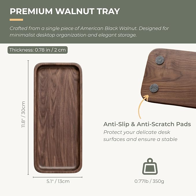 muso wood Walnut Serving Tray - Image 5