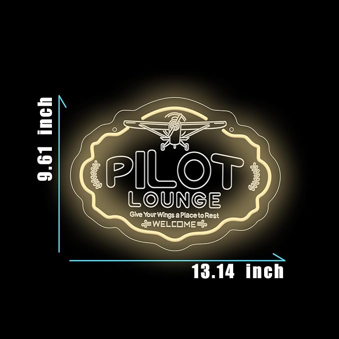 Pilot Neon Sign For Room Wall Decor, Pilot Led Neon Light Airplane lovers Gifts - Image 5