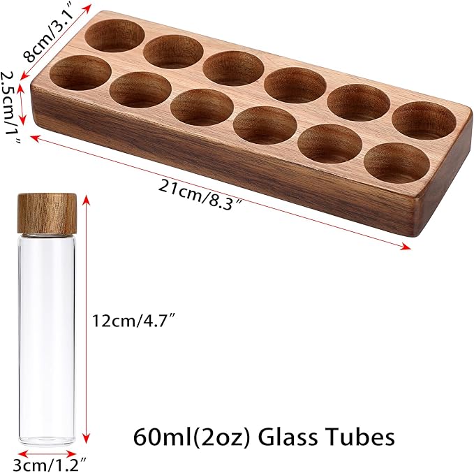 JUXYES Set of 12 Single Dose Coffee Bean Storage Tubes - Image 2