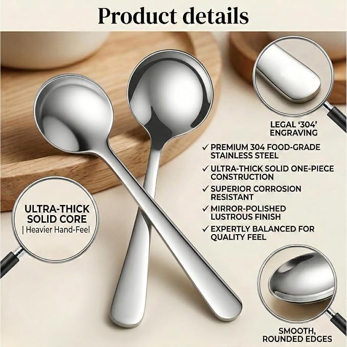 Mini Spoons for Spice Jars, Small Metal Seasoning Spoon for Salt - Image 4