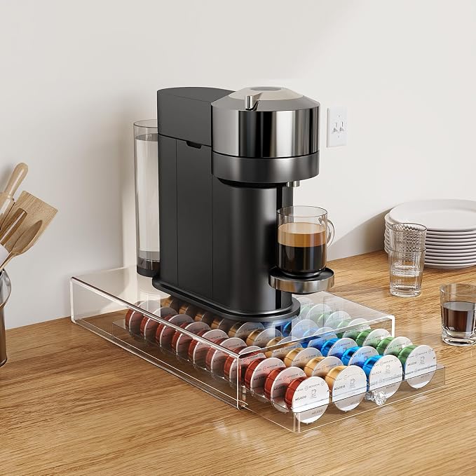 Coffee Pods Holder Acrylic Drawer Compatible - Image 2