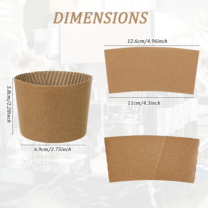 Coffee Sleeves Disposable 500 Pack Fit - Image 3
