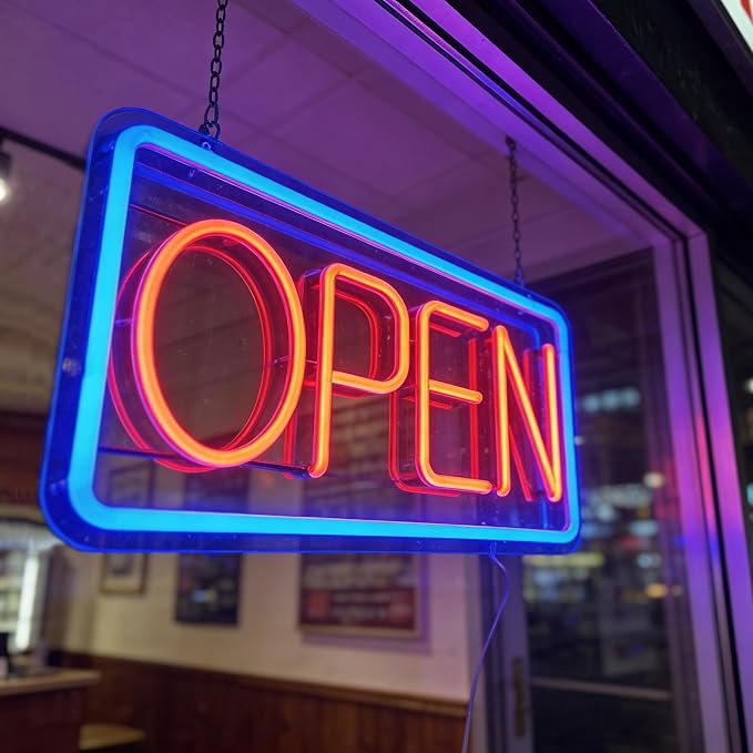 Open Signs for Business, Neon Open Sign Led, 16.5"x 9", - Image 7