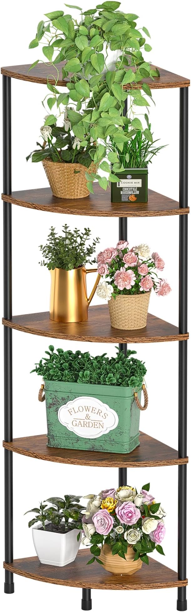 Corner Plant Stand Shelf, 5 Tier Tall Shelf Plant Stand - Image 9