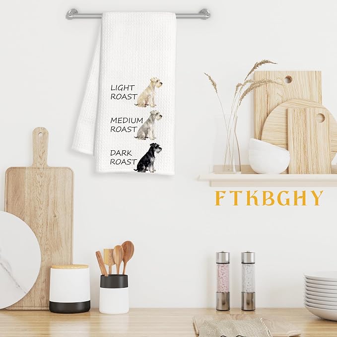 Funny Schnauzer Kitchen Towels, Schnauzer Gifts - Image 3