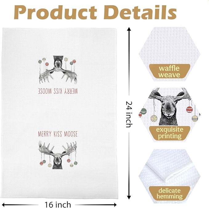 Moose Christmas Kitchen Towels - Image 5