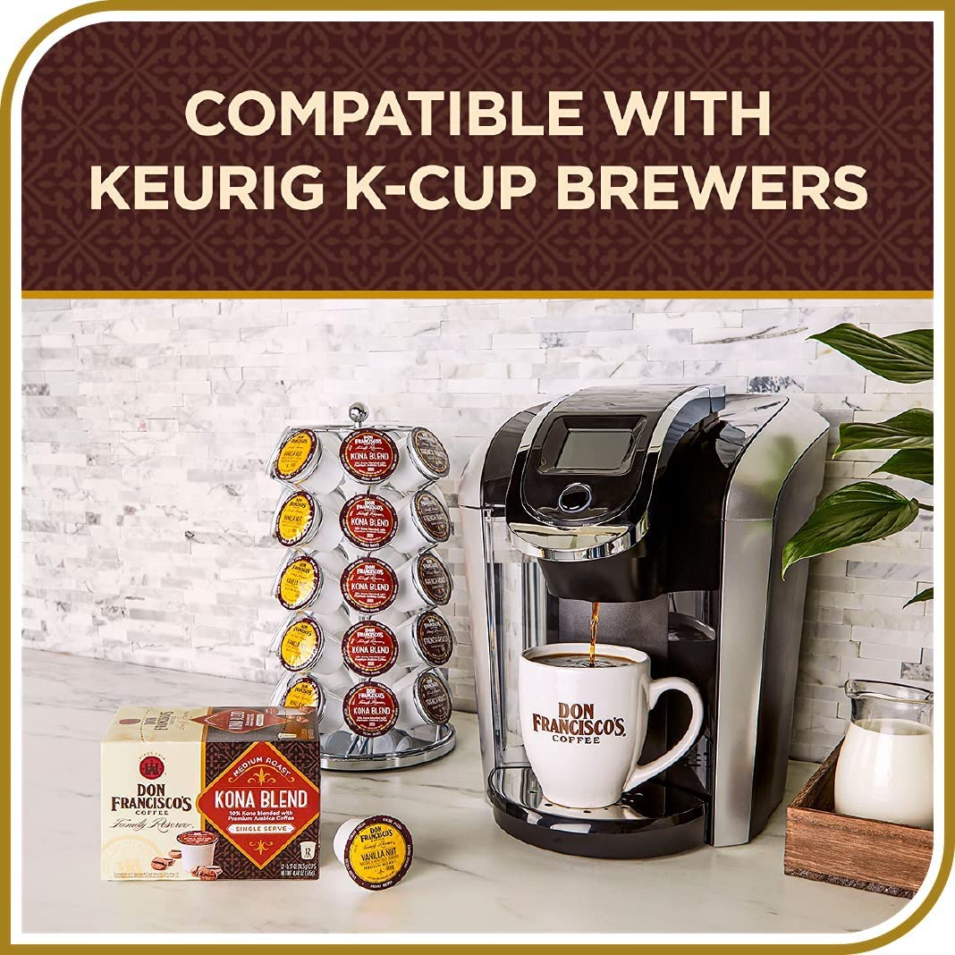 Don Francisco's Breakfast Blend Dark Roast Coffee Pods - 12 Count - Recyclable Single-Serve Coffee Pods, Compatible with your K- Cup Keurig Coffee Maker (Pack of 2)