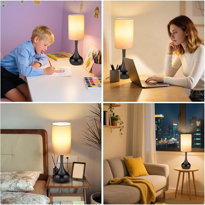 Mid Century Modern Droplet Table Lamp, Touch Control & 3-Way Dimmable, No - Image 6