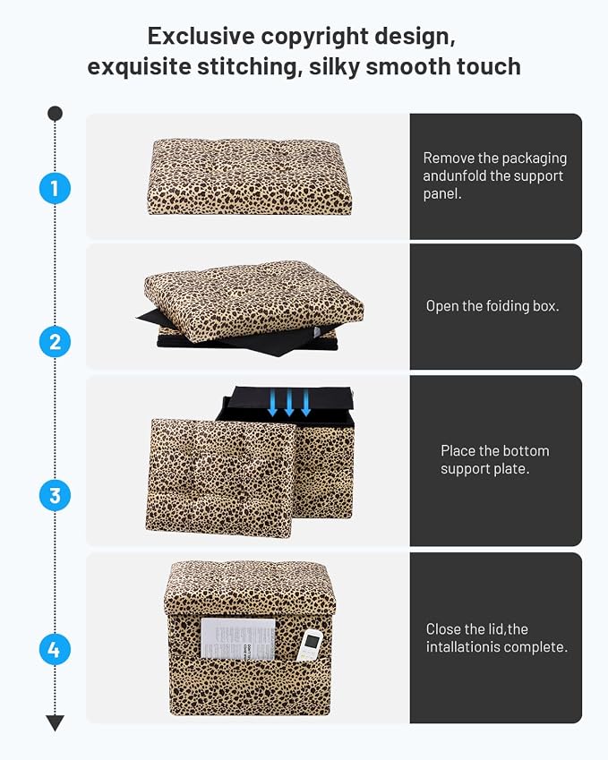 Bsketa Storage Ottoman Foot Rest Stool, Small Velvet Storage Ottomans Bench - Image 8