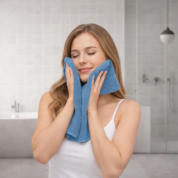 RIVERSIDE Pack of 8 Towels Set, 2 Large Bath, 2 Hand, 4 Face Washcloths - Image 4