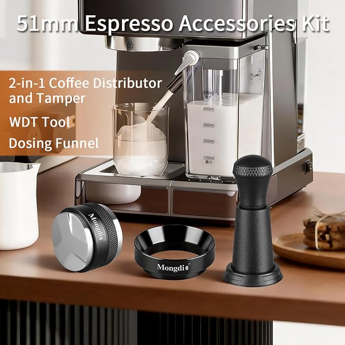 Mongdio 51mm Espresso Accessories, Espresso Tamper, WDT Tool Espresso and - Image 4