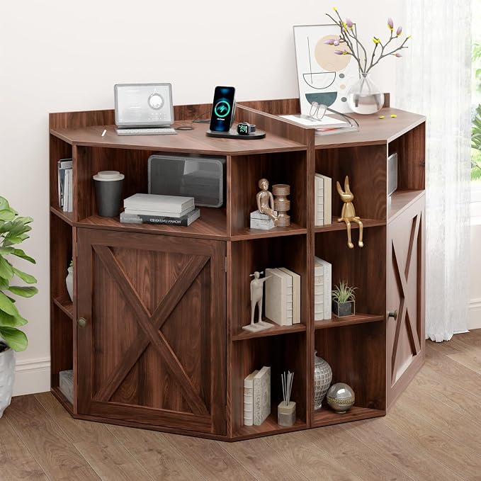 Vabches Corner Cabinet, Corner Storage Shelf - Image 6