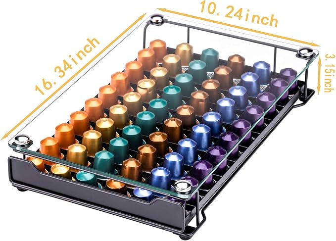 Coffee Pod Storage Holder Capsules Originaline Drawer Organizer, Crystal - Image 3