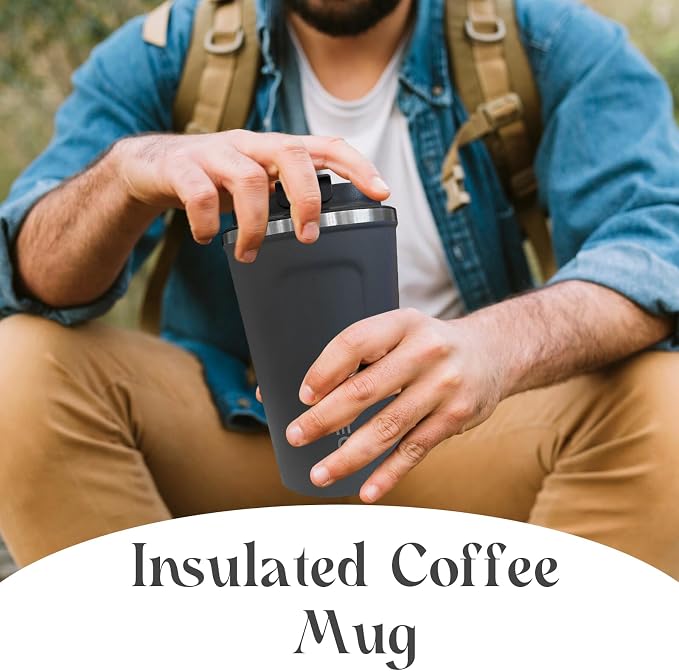 YINBAOGE Insulated Travel Coffee Mug, Spill & Leak Proof, Portable To Go - Image 6