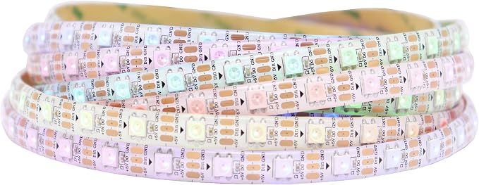 WS2812B IC RGB 5050SMD ECO Individual Addressable LED Strip Light, 16.4FT by LOAMLIN