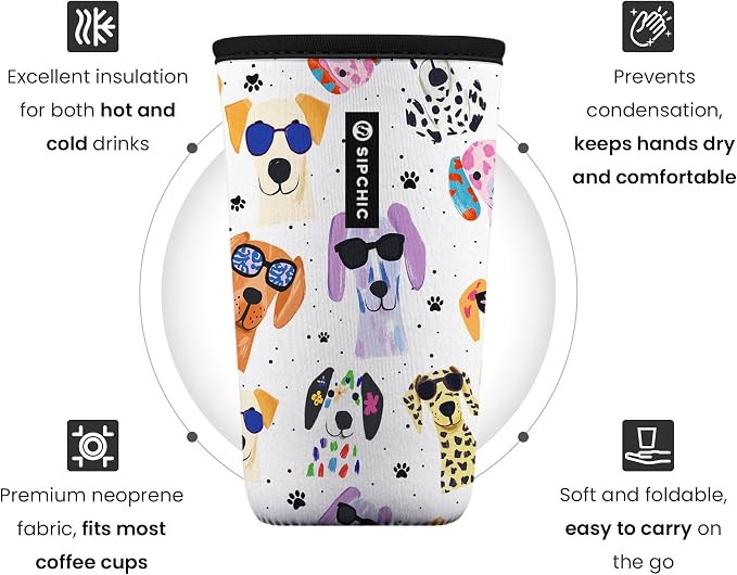 Iced Coffee Sleeve – Neoprene Reusable Cup Sleeves - Image 2
