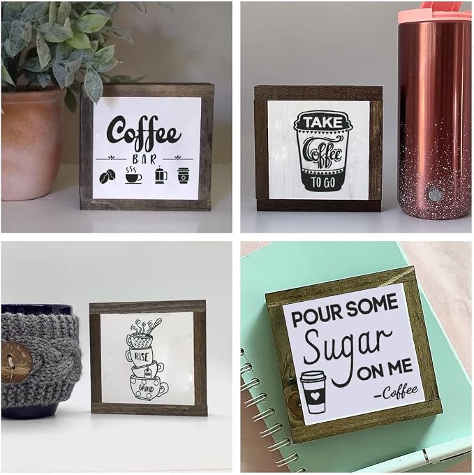 DGAGA Silk Screen Stencils, Coffe BAR Self Adhesive Silk Screen Transfers - Image 2