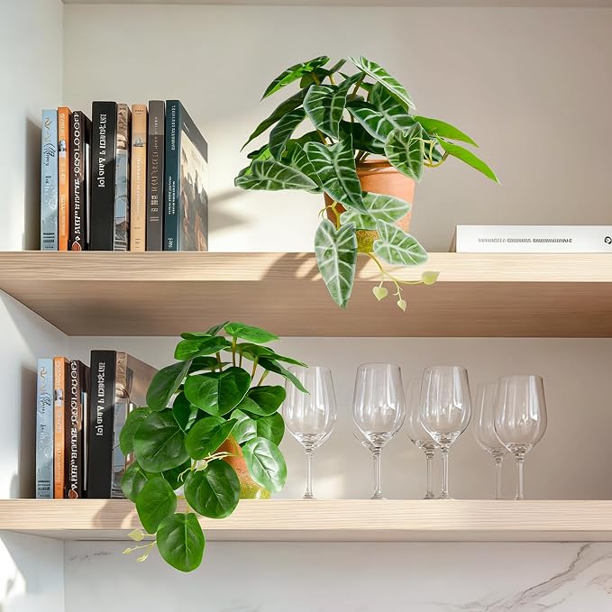 2 Pack Fake Pothos Plants Artificial Small Potted Plant Faux Plants Realistic - Image 5