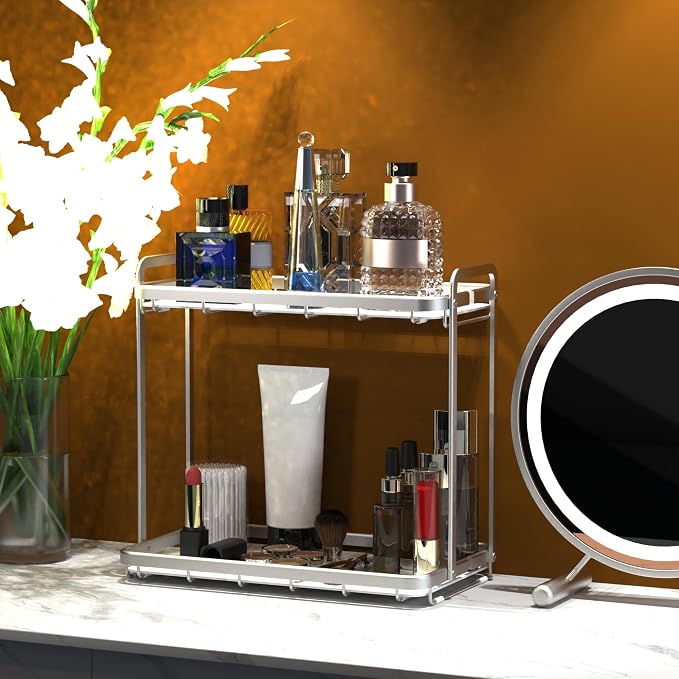 Counter Organizer for Bathroom, Kitchen or Coffee Bar, Metal Shelf - Image 5