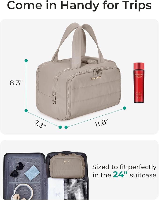 BAGSMART Travel Toiletry Bag, Crush Toiletry Bag - Image 2