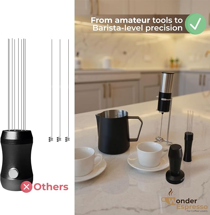WDT Tool Espresso Magnetic, Espresso Tool Kit, Coffee Tamper 51mm, Milk Frother - Image 5