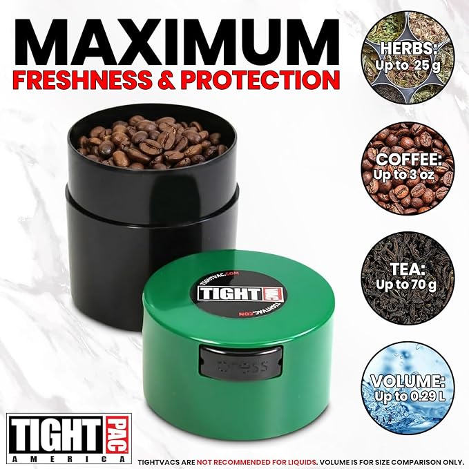 Tightvac - Premium Airtight Herb Storage Container - Holds ½ oz to 3 ounces - - Image 8