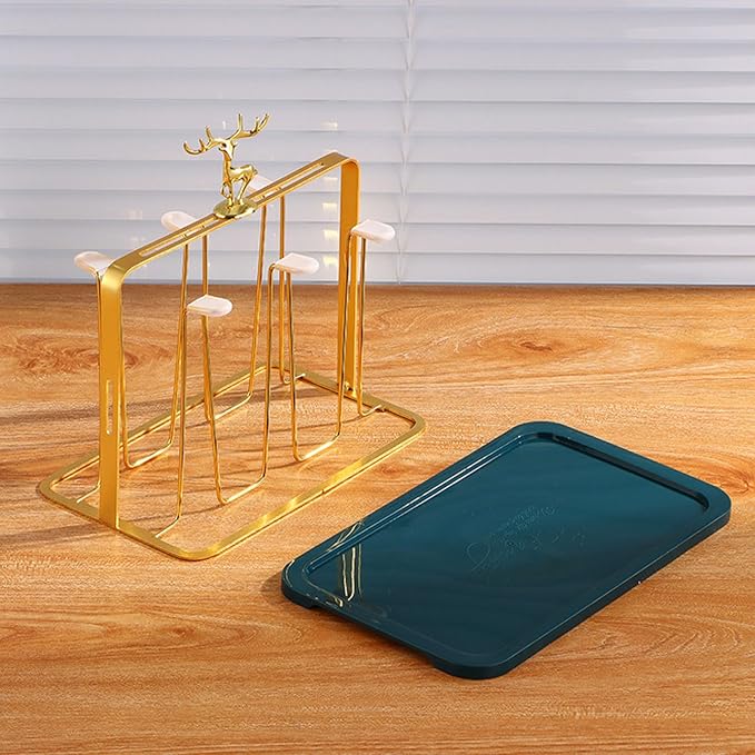 Reusable Cup Drying Rack Stand, Non-Slip Drying Glasses Rack, Silicone Designs - Image 5