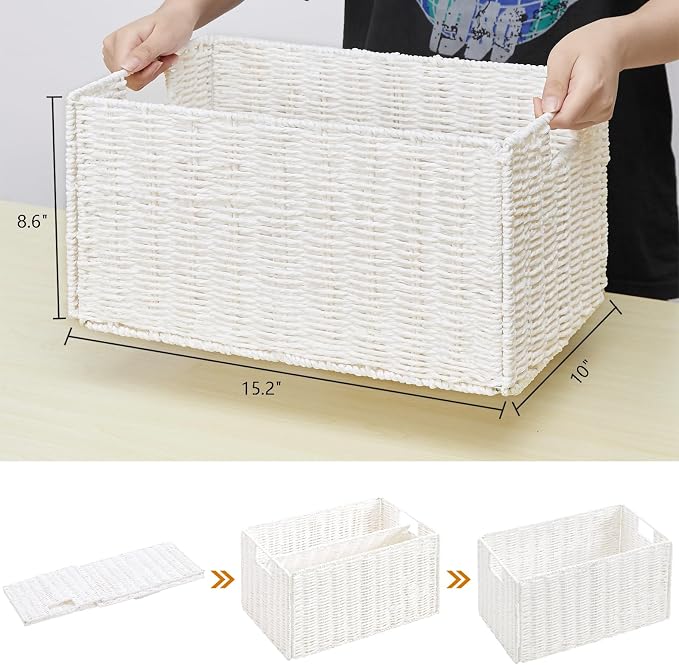 Vagusicc Wicker Storage Basket, Small Storage Baskets - Image 2