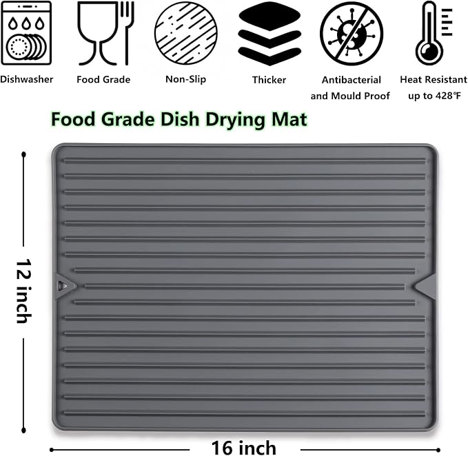Dish Drying Mat, Flexible Silicone Drying Mat - Image 8