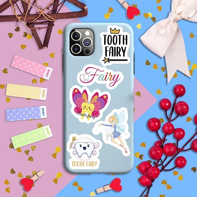 100Pcs Tooth Fairy Stickers for Water Bottle and Laptop - Image 7